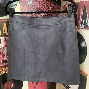 Loft petites 10p thick lined suede skirt with pockets